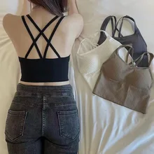 Haut tubulaire pour femmes, soutien gorge de sport sans couture pour filles, sous vêtements sexy, Lingerie Push up  (1)