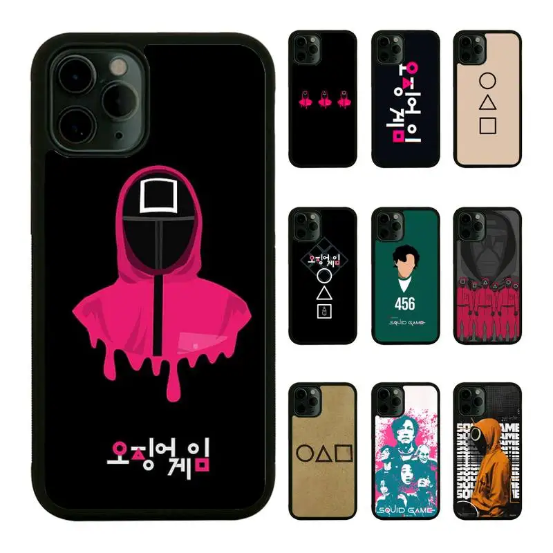 

Funny Squid Game Phone Case For iPhone 13 12 11Pro Max 11 XR XS Max X 8 7 6 6S Plus Mini SE 2020 hard Fundas