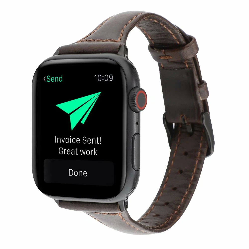 Ремешок кожаный для Apple Watch Band сменный Браслет наручных часов iwatch 44 мм 40 4/3/2/1