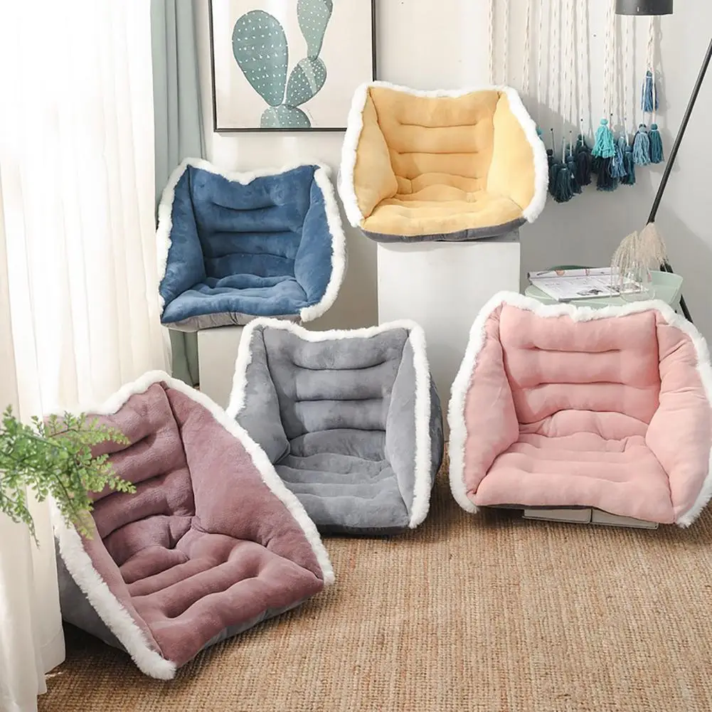 

1 Pc Shell Seat Cushion Firmly Fixed Thick Office Chair Back Cushion Sofa Mat Home Sofa Indoor Floor Winter Decor Gift