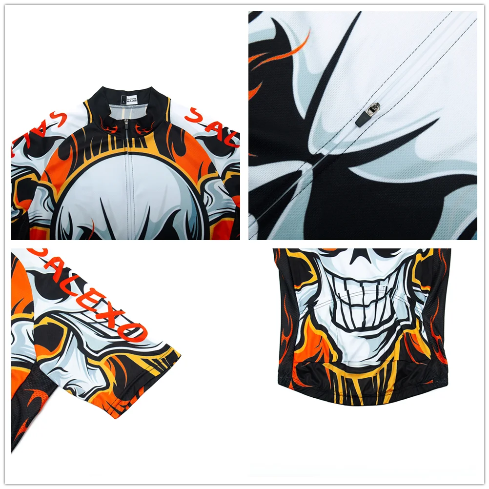 Велосипедная майка с рисунком черепа летняя мужская одежда для велоспорта