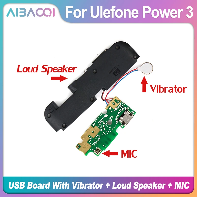 AiBaoQi новый оригинальный USB разъем порт плата для зарядки + громкоговоритель гудок