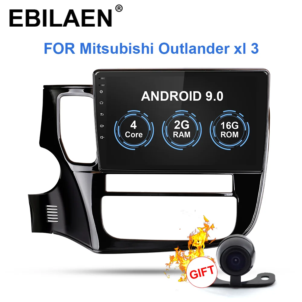 Автомобильный Радио мультимедийный плеер для Mitsubishi Outlander 3 Авторадио 2Din Android 9,0 gps навигация магнитофон стерео - Цвет: 2G RAM  16 ROM