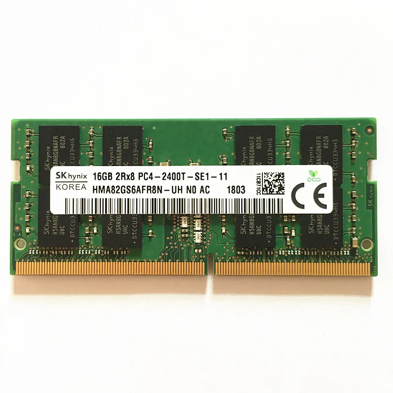 

SK Hynix DDR4 16gb 2400MHZ RAMs 16GB 2RX8 PC4-2400T-SE1-11 HMA82GS6AFR8N-UH 260Pin So-DIMM Laptop Memory