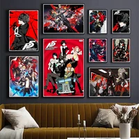 persona 5 poster video game anime cartoon kid painting prints wall art canvas picture for living room home decor gift