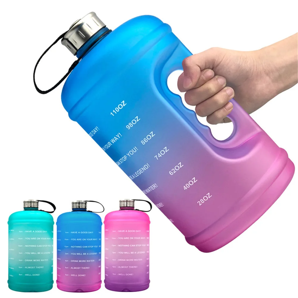 

Gallon Motivational Water Bottle Leakproof BPA Free Sports Water Jug with Time Marker for Men Women SAL99