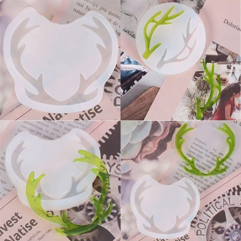 3 шт милые рога ожерелье Подвески-шпильки эпоксидная смола силиконовая форма