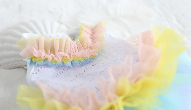 Кружевная Радужная летняя одежда для собак платье пачка пальто кошек собачье