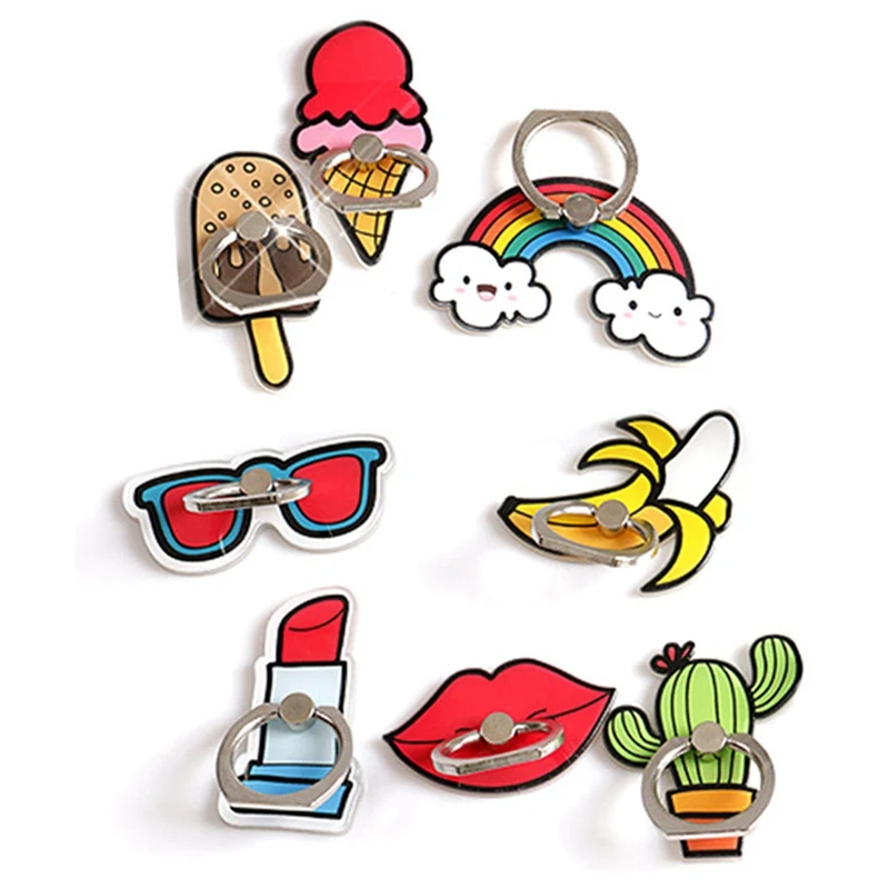 1 шт. мультяшное мороженое с красными губами радужная Подставка кольцо под Пальцы