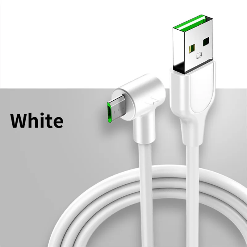 3A кабель Micro USB кабель для быстрой зарядки для samsung S7 S6 huawei мобильный телефон Andriod кабели 90 градусов кабель Microusb - Цвет: Слоновая кость