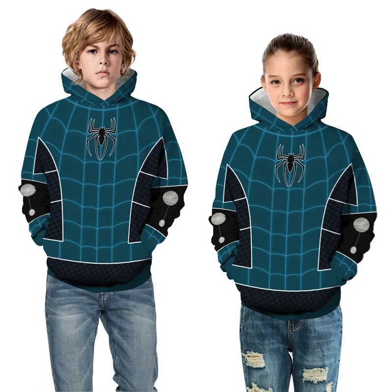 Толстовки с капюшоном для косплея Супергероя человека паука Спортивный костюм
