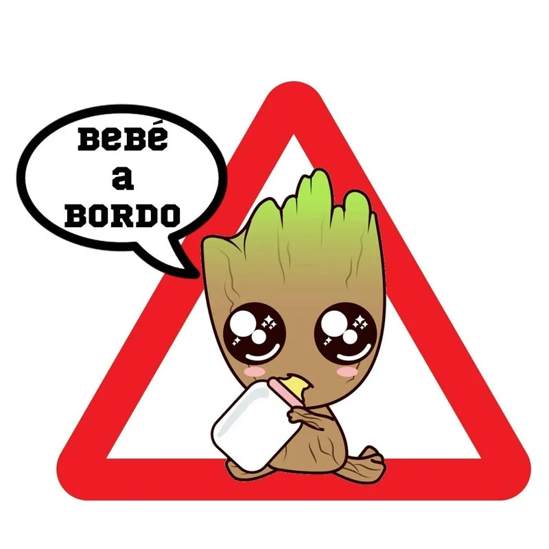 

Baby on Board Signs Car Sticker Decal Decor Baby Groot on Board Full Color Sticker Waterproof Sunscreen Windshield Accessories