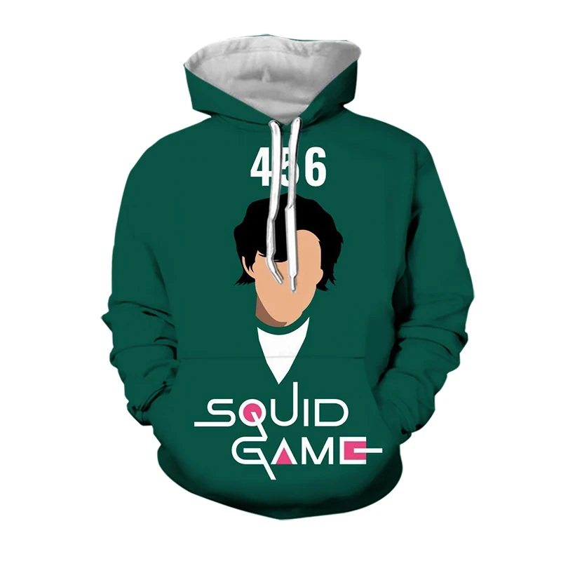 

Jumeast Men Women Sweatshirt Oversized Female Coat Streetwear Korean TV Squid Game Long Sleeve Cap Hoody Sport Pullover Hoodies