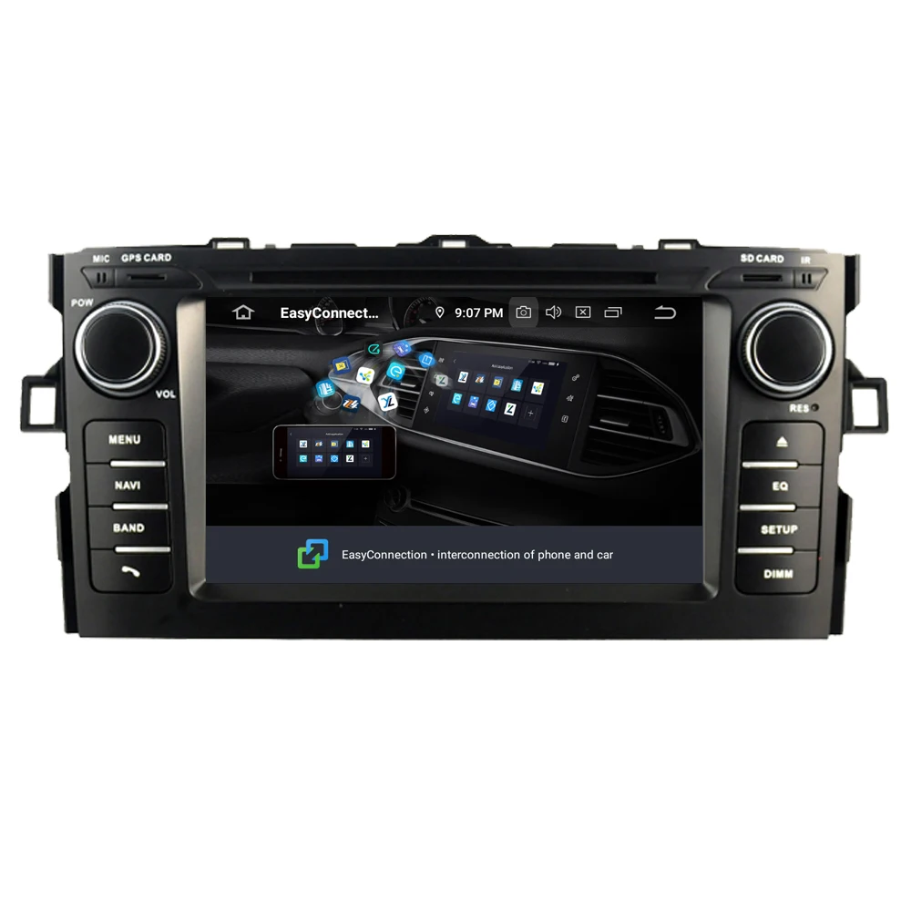 Автомобильный мультимедийный плеер RoverOne для Toyota Auris E150 2008 2012 Android 10 0