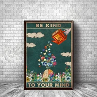 be kind to your mind poster mental health poster canvas wall hanging decoration mental health awareness poster