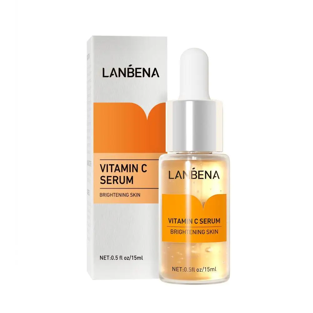 

LANBENA Vitamin C Face Serum Whitening Hyaluronic Acid Skin Essence VC Freckle Moisturize Fade Speckle Remover Care N8L7
