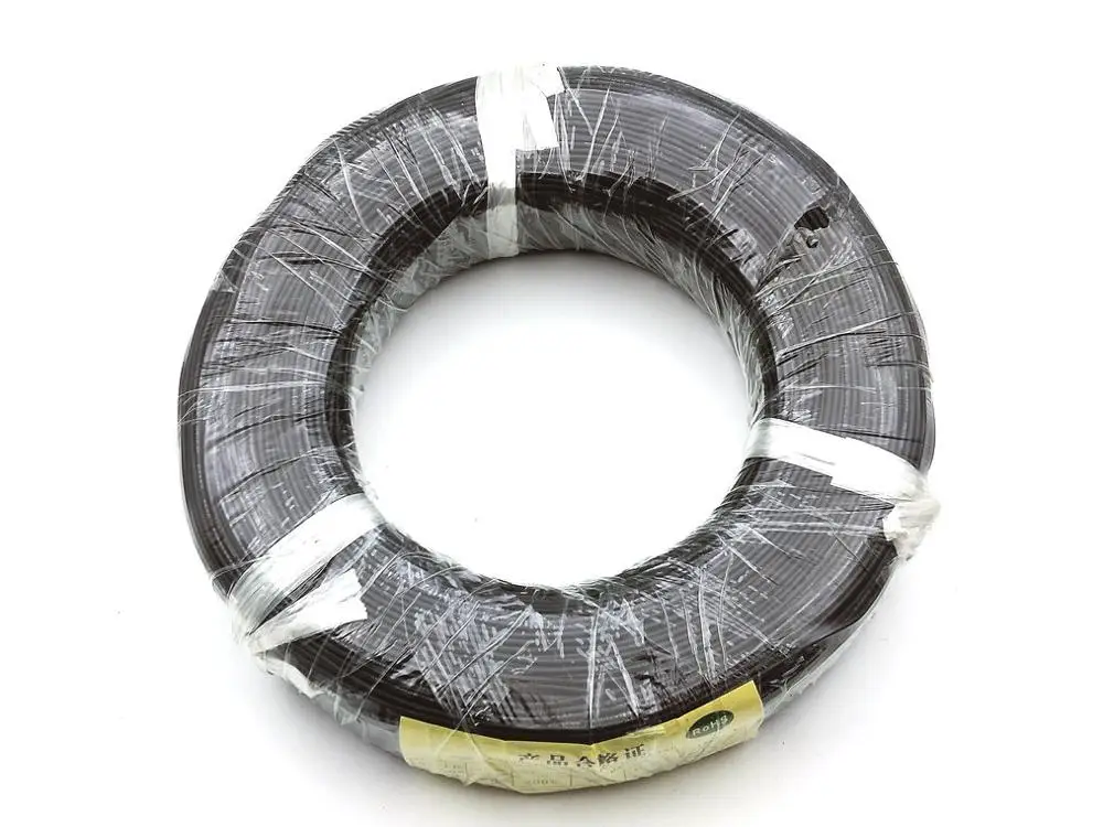 1 Катушка 305 м 3кВ DC 28AWG/26AWG/24AWG/22AWG/20AWG/18AWG Высоковольтная силиконовая линия черный