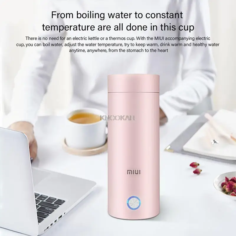 400ml portable electric kettles thermal cup make tea coffee travel boil water keep warm smart water kettle kitchen appliances free global shipping