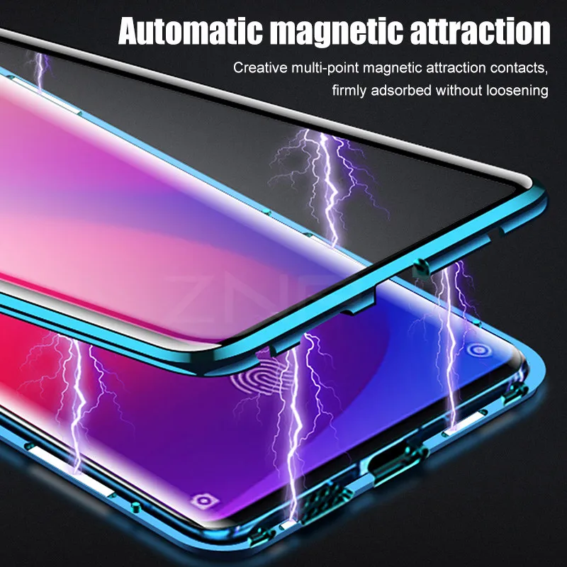 ZNP Магнитный адсорбционный металлический чехол для телефона для Xiaomi 8 9 SE 9T Pro двухсторонний стеклянный Магнитный чехол для Redmi Note 7 K20 Pro чехол s