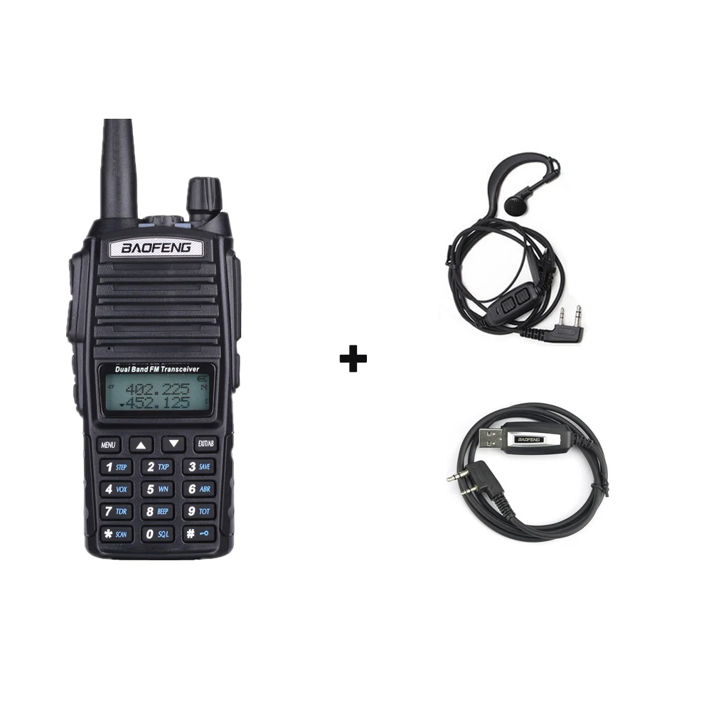1radio add cab-earp Baofeng двухстороннее радио UV-82 рация 8 Вт 128 канал двухдиапазонный УКВ 136-174 МГц 400-520 МГц Портативный Baofeng UV82 радиоприемник - Цвет: 1radio add cab-earp