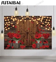 vintage wood door wall backdrop valentine wedding background birthday party red rose flowers glitter heart lights love ceremony