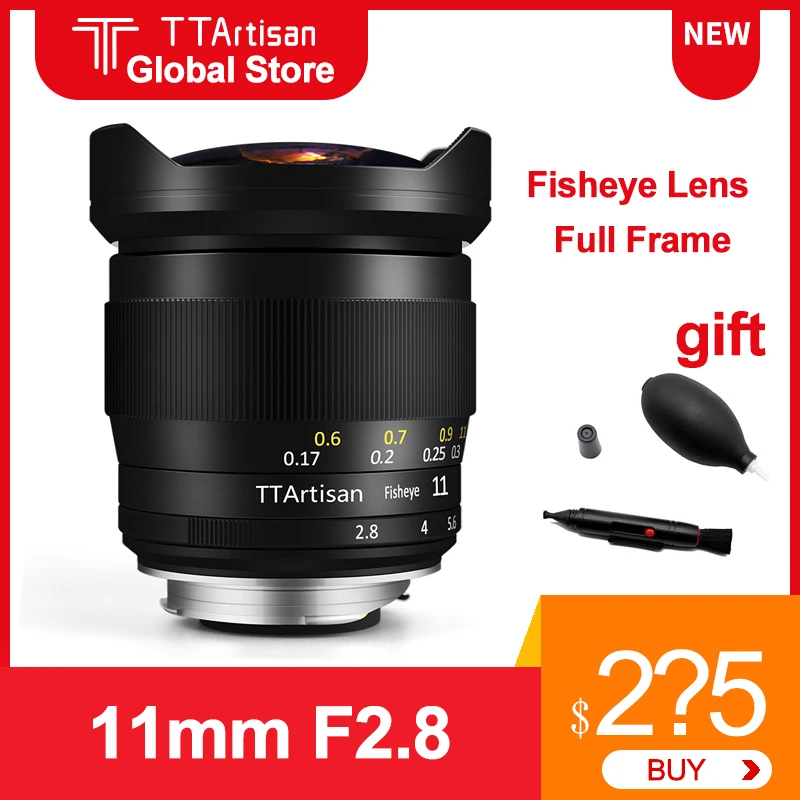 TTArtisan 11 мм F2.8 Полнокадровый объектив рыбий глаз для Leica M Sony E Canon R Nikon Z L mount камеры