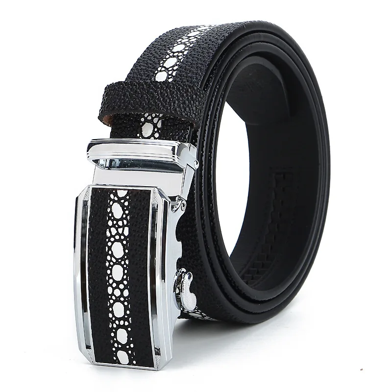 MEN made   Pearl skin GENUINE STINGRAY LEATHER classic  cowhide leather belt