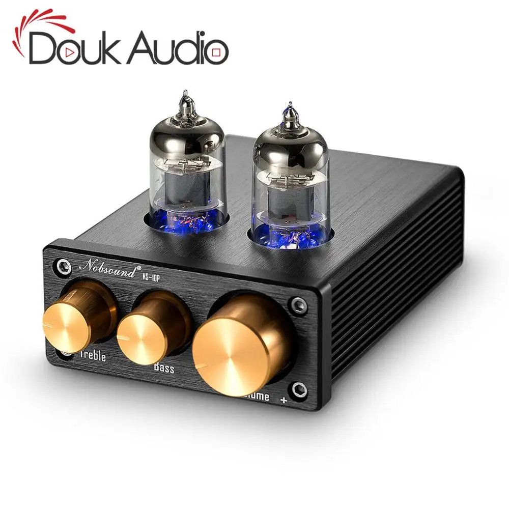 Douk аудио HiFi 6J1 ламповый предусилитель стерео класса A Мини предусилитель для цифрового усилителя мощности с высоким и басовым регулятором тона