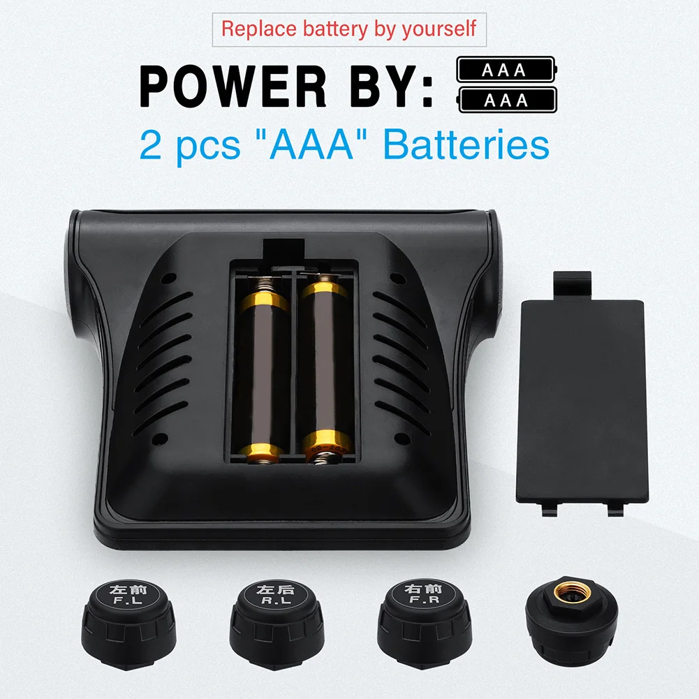 smart car tpms tyre pressure monitoring system digital lcd display auto security alarm systems tire pressure temperature warning free global shipping