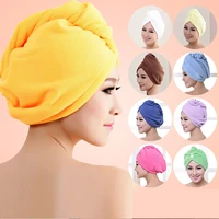 microfiber hair drying packaging after shower female girl ladies towel quick drying hair hat cap turban hooded bathing tools