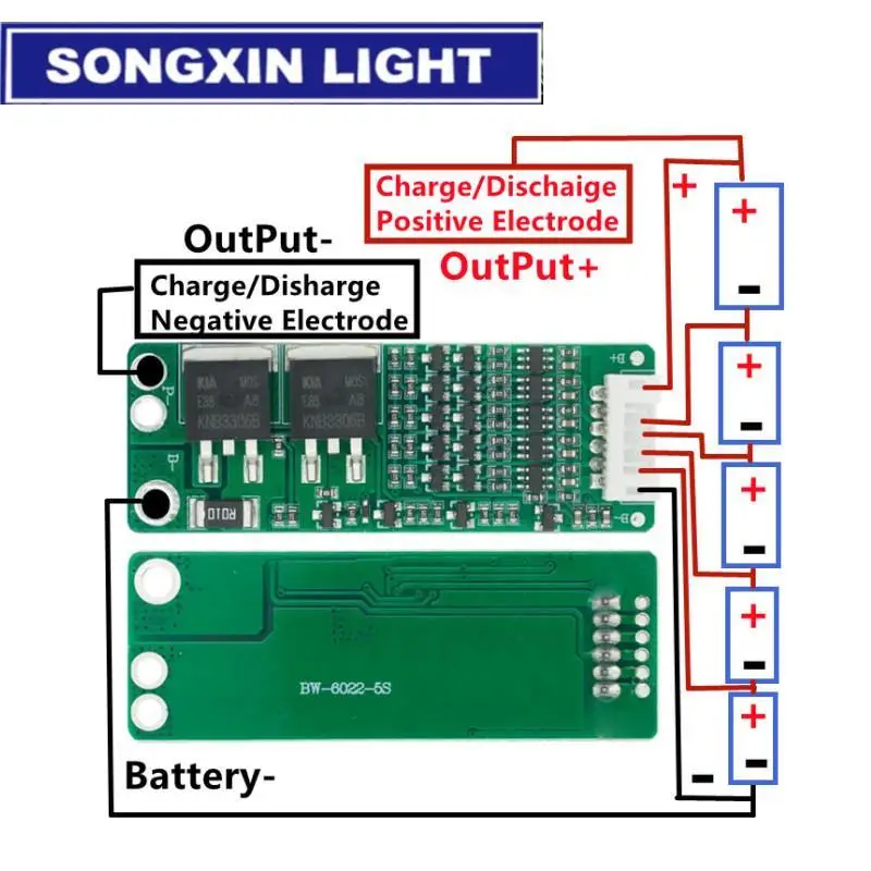 5S 15A Li-Ion литиевый аккумулятор BMS 18650 Защитная плата зарядного устройства 18V 21V