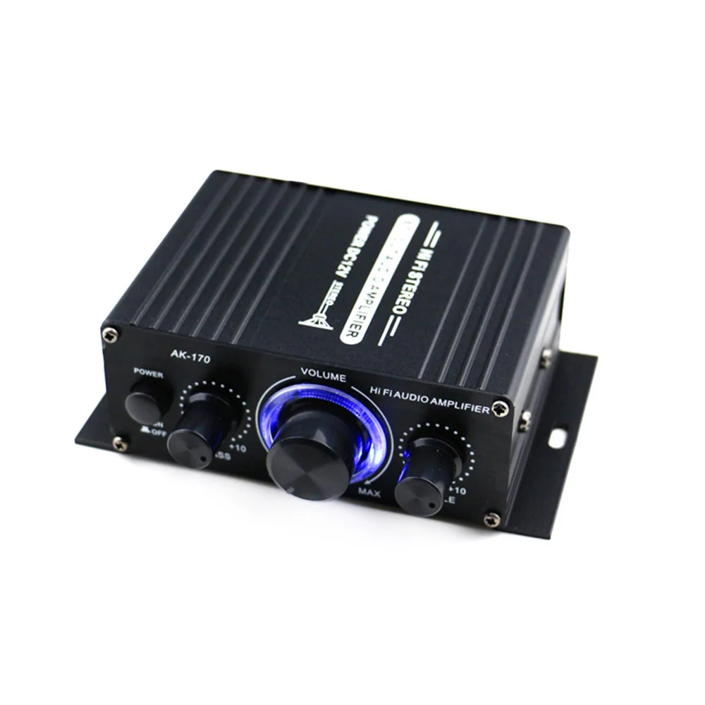Автомобильный усилитель AK170 12 В мини Hi-Fi сабвуфера бустер Радио MP3 Канал Стерео