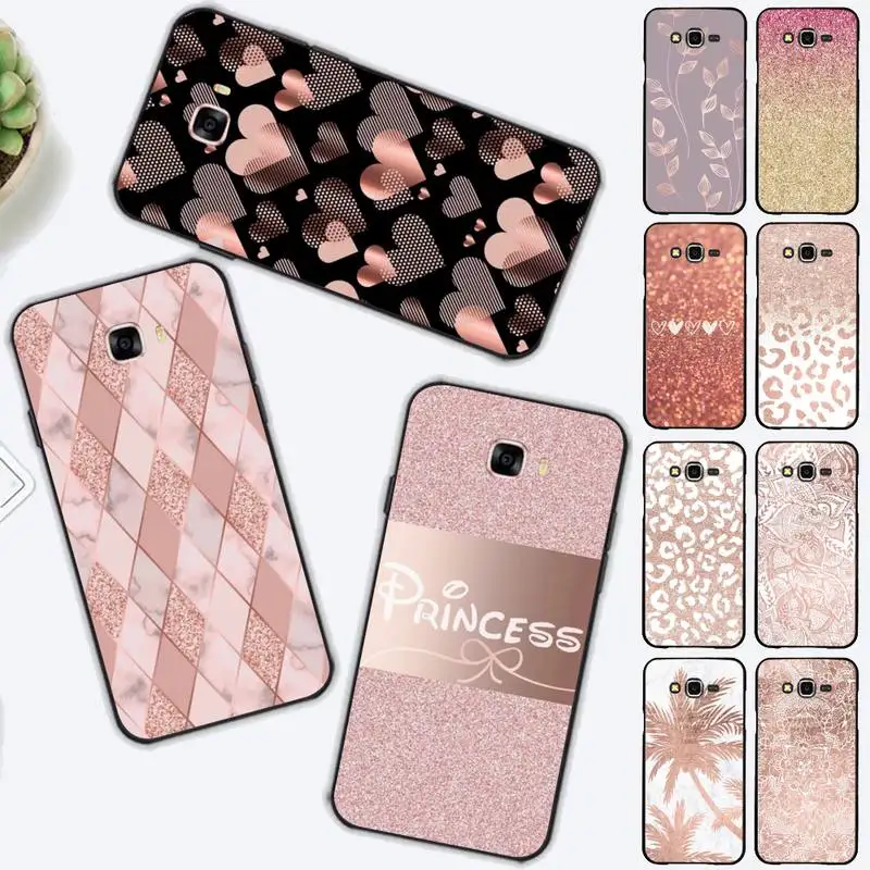 

Yinuoda Gold Rose gitter Love heart Phone Case for Samsung Note 8 9 10 20 lite pro ultra J 7 2 4 6 5 prime