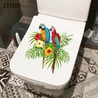 ZTTZDY 26,5 см  25,8 см, нарисованный попугай, модный Декор для унитаза, наклейки для унитаза, аксессуары для стен, T2-0814