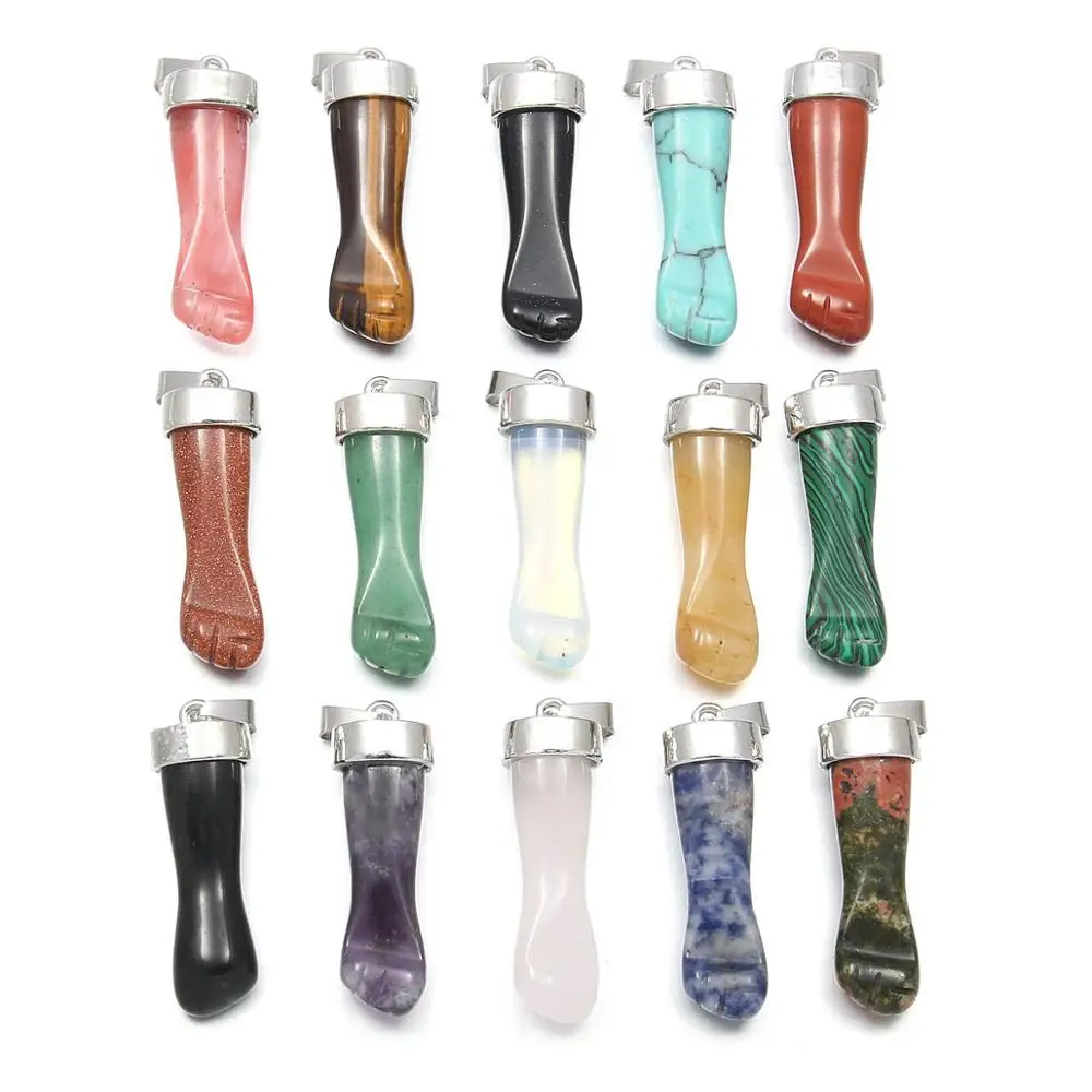 Натуральный кулак формы полудрагоценный камень Подвески Ожерелья для