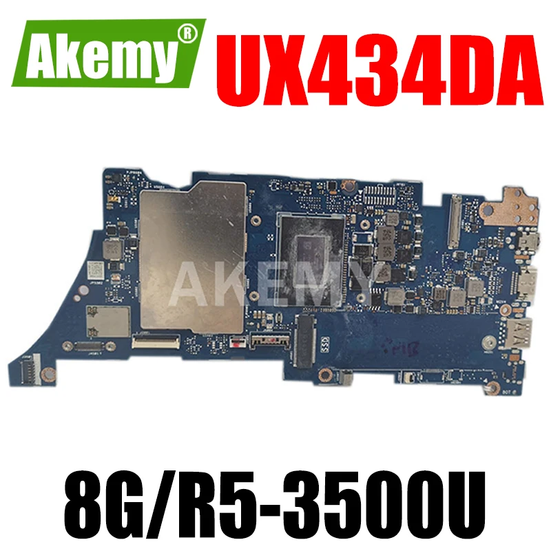 

UX434DA motherboard For ASUS UX434DA UX434D laptop mainboard UX433FA mainboard tested W/ 8G/R5-3500U