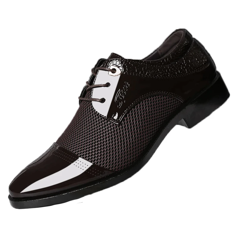 

Big Size Men Dress Shoes Quality Men Formal Shoes Lace-Up Men Business Oxford Shoes Brand Men Wedding Pointy Shoes 38-48