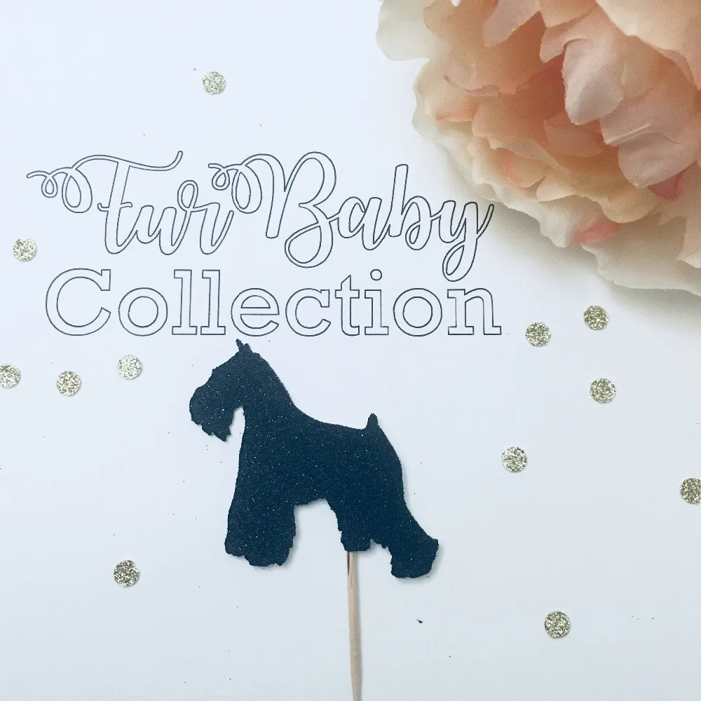Топперы для капкейков Schnauzer декоративные топперы с собакой товары вечерние Ринок