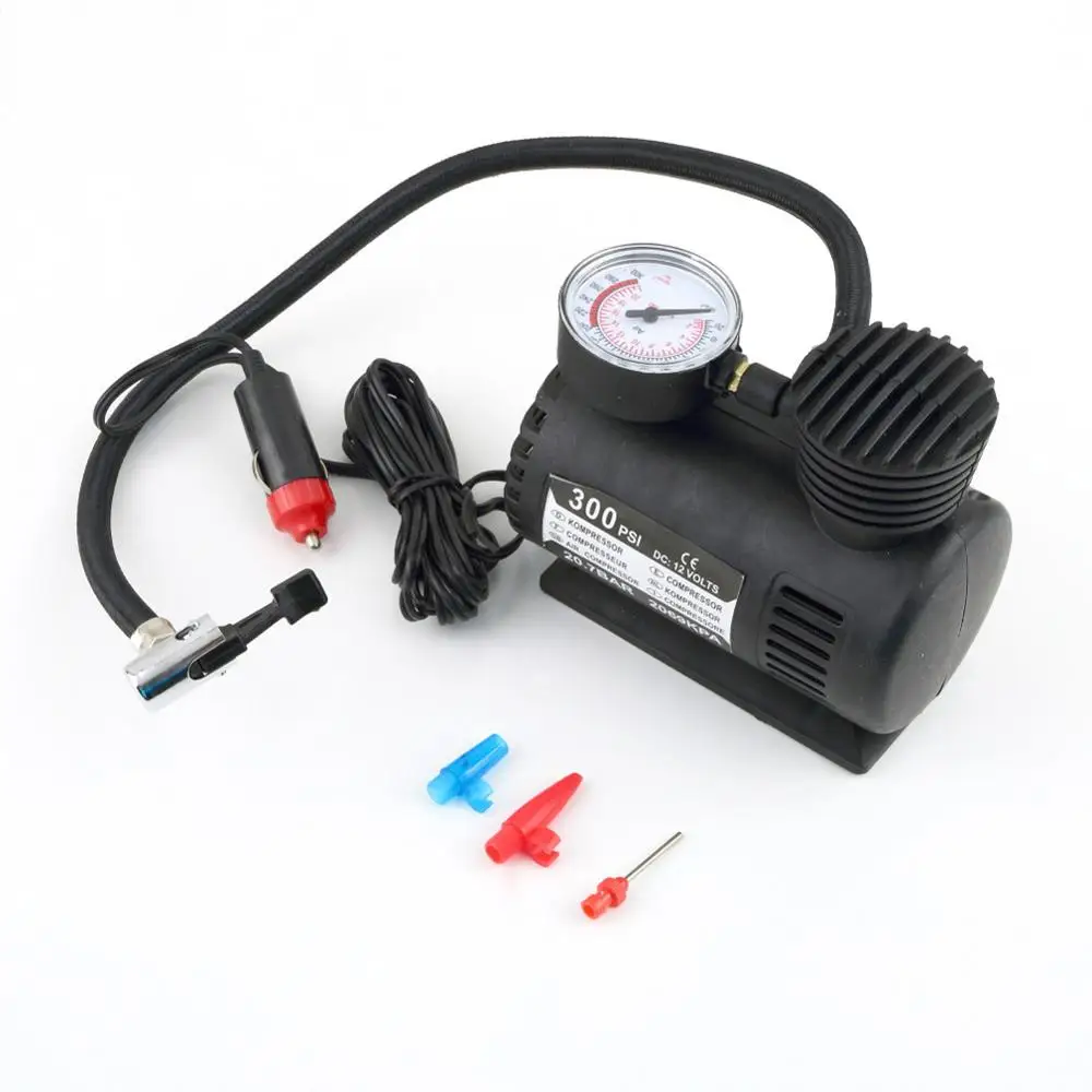 

Hot Portable 12V Auto Tire Infaltor Pump 300 PSI Car Electric Air Compressor J99