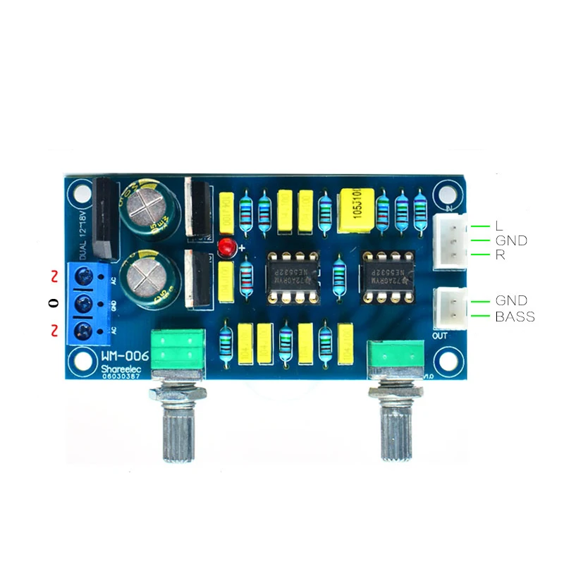 Двойной фильтр для нижних частот переменного тока 12 ~ 18 В предусилитель холодных