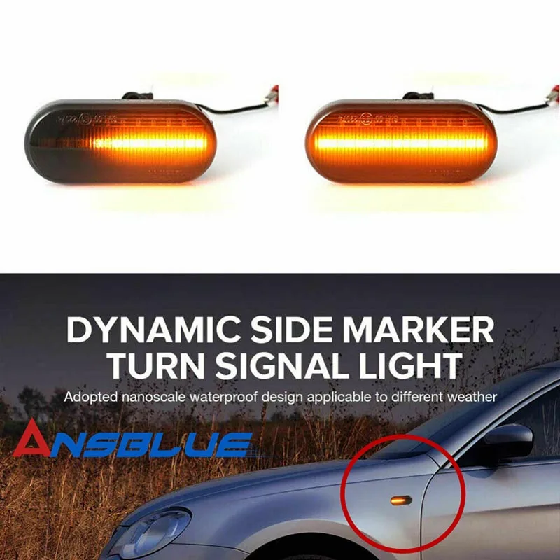 2 шт. светодиодный автомобильный светильник с сигналом поворота для volkswagen ford golf