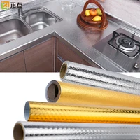 waterproof aluminum film kitchen self adhesive wall stickers stove cabinet wardrobe renovation oil and mildew stickers stickers
