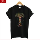 Модная женская футболка, топ, футболка с графическим рисунком, женские кавайные рубашки, женская одежда, новинка, забавная саркастическая футболка Geek Gene tree