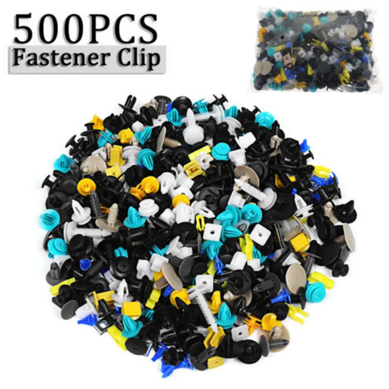 

Door Panel Rivet 500Pcs Car Clips Set Mixed Car Fastener Clip Bumper Brand New