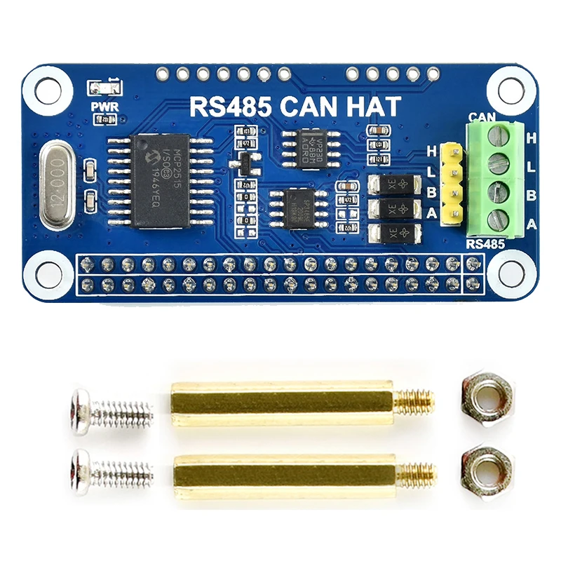 

RS485 CAN HAT GPIO Expansion Board Allows Stable Long-Distance Communication Via RS485/CAN functions for Raspberry Pi 4B/3B+/3B