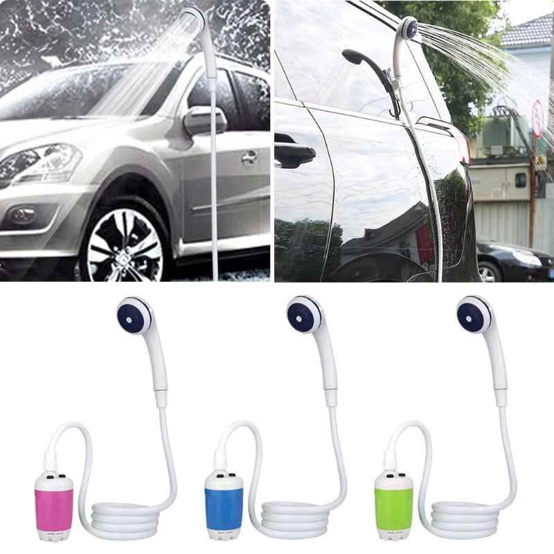 

Portable Camping Shower Kit Outdoor Waterproof Camp Shower Bath Pump 5000mAh USB Rechargeable Battery Stable Water Flow