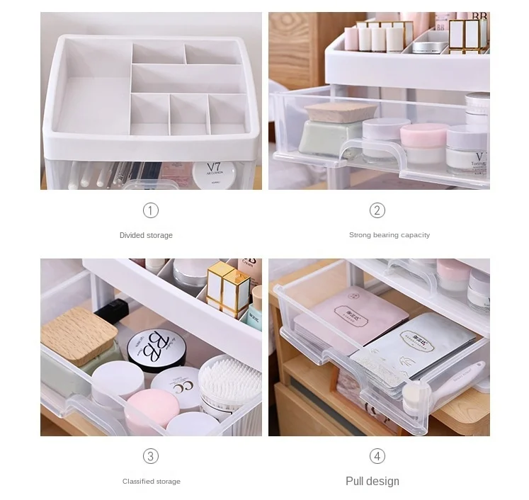 Make Up Case Jewelry Container Box Makeup Organizer Drawers Cosmetic Storage Brush Holder Lipstick | Дом и сад