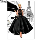 5d алмазная картина сделай сам, Парижская мода, алмазная башня для девочек, стразы, квадратная круглая дрель, алмазная вышивка, мозаика для домашнего декора