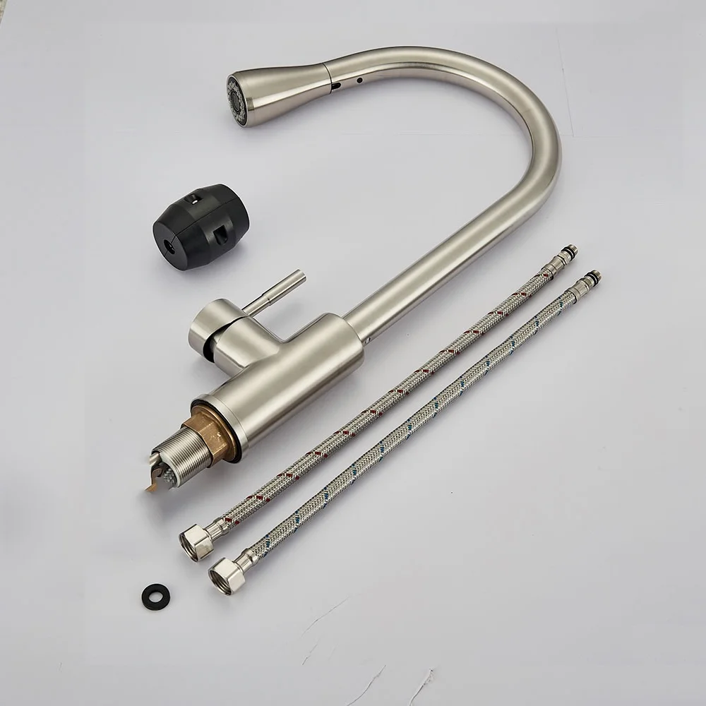 

Kitchen Faucet Brushed Surface Hot and Cold Water Faucet Kitchen Sink Faucet Pull-out Kitchen Faucet