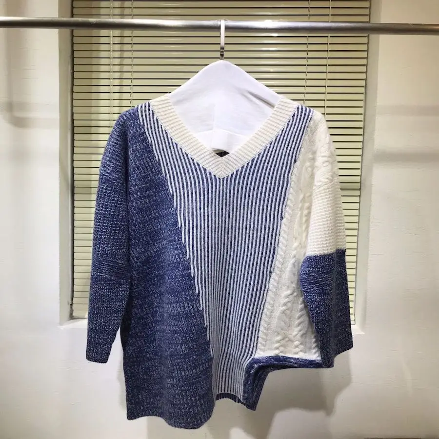 Подиумный дизайн 2020 новые асимметричные свитера пуловер для женщин зимний